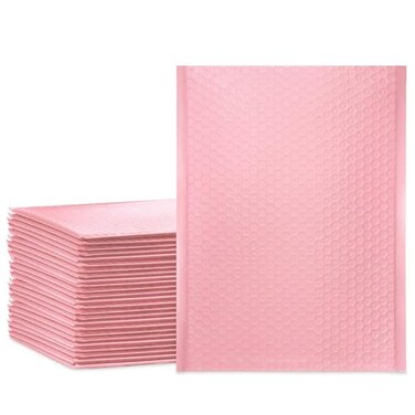 UCGOU Bubble Mailers 105x16 Inch Light Pink 25 Pack Poly Padded Envelopes Large 5 Mailing Packages Opaque Packaging Postal Self Seal Adhesive Waterproof Boutique Shipping Bags for Clothes