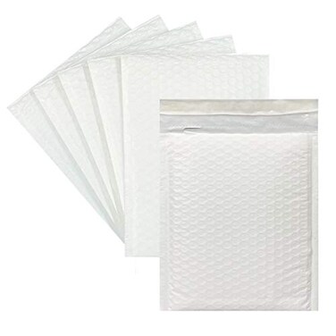zmybcpack 25pcs 10x13 Inch Poly Bubble Mailers Padded Envelopes Bubble Lined Poly Mailer Self SeaL Bubble Envelopes BagsWhitefor Shipping Mailing Packing