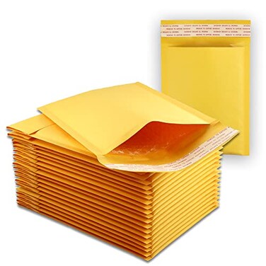 EcoSwift 20 Size 0 75 x 10 Kraft Bubble Mailers Self Sealing Bulk Padded Shipping Supplies Packaging Envelopes Bags DVD 75 inches by 10 inches