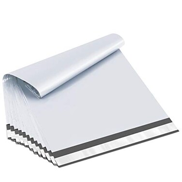 UCGOU 145x19 Poly Mailers White Shipping Bags SelfSealing Waterproof and TearProof 50 Pack