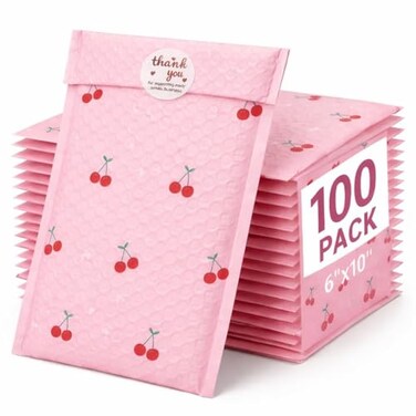 Cozymood 6x10 Inch Pink Poly Bubble Mailers 100 PackWaterproof Self Seal Adhesive Small Padded Mailing EnvelopesCushioning Bubble Envelopes for ShippingMailingSmall BusinessPackagingBulk 0