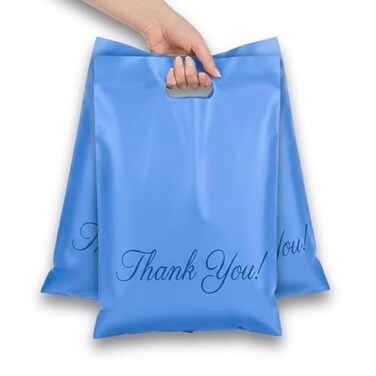 Donyson Blue Shipping Bags for Clothing 12x15 50 Pack Packaging Mailers Shipping Thank You Mailing Envelopes