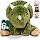 Brease Weighted Stuffed Animal Green Dinosaur 25 5 lbs Weighted Plush