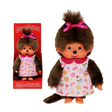 Bandai Monchhichi Pop Candy Plush Iconic 80s Plush 20cm Soft Plush Toy for Children and Adults SE233861