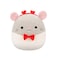 Squishmallows Original 14in Rusty The Grey Rat with Heart Headband and Bowtie Official Jazwares Plush Large