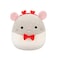 Squishmallows Original 14in Rusty The Grey Rat with Heart Headband and Bowtie Official Jazwares Plush Large