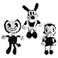 YZONU 3PCS Anime Plush Toys Bendy Doll Cute Game Horror Plush Soft Stuffed Animals Plush Toys for Kids and Game Fans