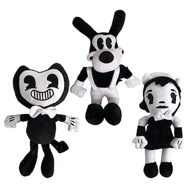 YZONU 3PCS Anime Plush Toys Bendy Doll Cute Game Horror Plush Soft Stuffed Animals Plush Toys for Kids and Game Fans