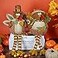 Ogrmar 15 Inch 2 Pack Stuffed Turkey Couple Doll Thanksgiving Tabletop Decorations Exquisite Handmade Turkey Plush Doll Kit for Autumn Harvest Home and Room Table Ornaments