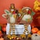 Ogrmar 15 Inch 2 Pack Stuffed Turkey Couple Doll Thanksgiving Tabletop Decorations Exquisite Handmade Turkey Plush Doll Kit for Autumn Harvest Home and Room Table Ornaments