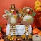 Ogrmar 15 Inch 2 Pack Stuffed Turkey Couple Doll Thanksgiving Tabletop Decorations Exquisite Handmade Turkey Plush Doll Kit for Autumn Harvest Home and Room Table Ornaments
