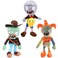 JHESAO 3 PCS Plants and Jester Plush Zombie Sets Toy Postman 1 2 Stuffed Soft Jester Zombie Doll Duck Zombies PVZ Plush Figure Doll New