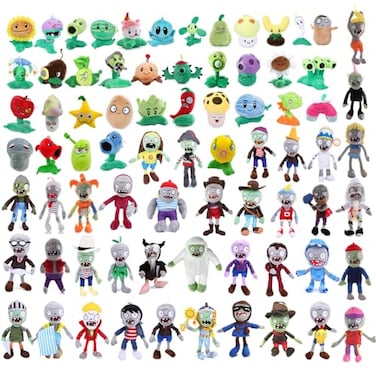 JHESAO Plants and Zombies PVZ Plush 16 PCS Random Different Types Zombies Toys PVZ Plushies 1 2 Stuffed Soft Doll PVZ Toy New