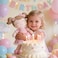 Gloveleya Baby Girl Gift Soft First Baby Doll Plush Doll Floral Pink