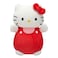 Squishmallows Original Sanrio 10Inch Hello Kitty in Red and Pink Overalls HugMees MediumSized Ultrasoft Official Jazwares Plush