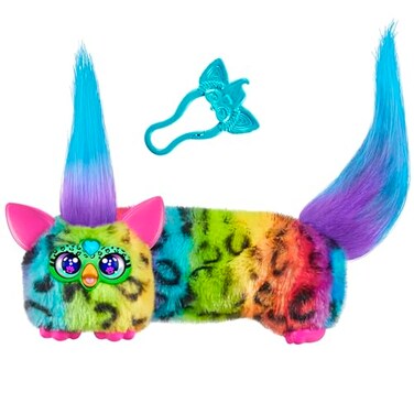 Furby DJ Furblets RainBowKat Mini Electronic Plush Toy with Funny Stretchable Sound Effects Music Speaks Furbish Multicolor Easter Basket Stuffers