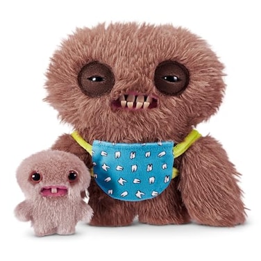 Fuggler Mini Rascals 9inch Assortment Series 1 Double Trouble Squidge Brown Long Pile by ZURU Funny Ugly Monster Plush Toy