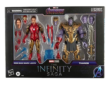 Marvel Hasbro Legends Series 6inch Scale Action Figure 2Pack Toy Iron Man Mark 85 vs Thanos Infinity Saga Character Premium Design 2 Figures and 8 Accessories