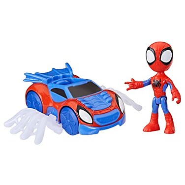 Spidey and his Amazing Friends Spidey Web Crawler Set 4Inch Scale Action Figure and Vehicle Marvel Preschool Super Hero Toys Kids Easter Gifts Ages 3