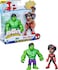 Spidey and his Amazing Friends Hasbro Spidey and His Amazing Friends Marvel Hero Reveal 2PackAction FiguresMask Flip Feature Miles Morales SpiderMan and Hulk 3 and Up