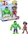 Spidey and his Amazing Friends Hasbro Spidey and His Amazing Friends Marvel Hero Reveal 2PackAction FiguresMask Flip Feature Miles Morales SpiderMan and Hulk 3 and Up