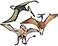 GeminiGenius GeminiGenius 3pcs Pterodactyl Action Figures Realistic Flying Dinosaur Pteranodon Dino Toys Pterosaur Model Toys Cake Toppers Set for Kids