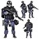 Lmzauet 12 inch Special Forces Action Figure 16 SWAT Team Set with Super Rich Accessories Attacker