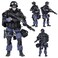 Lmzauet 12 inch Special Forces Action Figure 16 SWAT Team Set with Super Rich Accessories Attacker