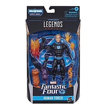Marvel Legends Series Fantastic Four 6 Collectible Action Figure Human Torch Toy Premium Design 4 Accessories 3 BuildAFigure Parts
