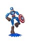 Marvel Avengers Bend and Flex Action Figure Toy 6Inch Flexible Captain America Figure Includes Blast Accessory for Kids Ages 4 and Up