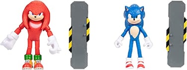 JAKKS Pacific Sonic 2 Movie 4 Action Figure 2 Pack Sonic Knuckles Red
