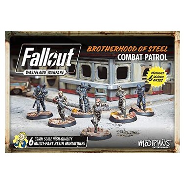Flat River Group Modiphius Entertainment Ltd Fallout Wasteland Warfare Brotherhood of Steel Combat Patrol 6 Miniature Unpainted 32mm Figure RPG