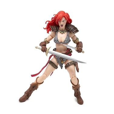 Boss Fight Studio Epic HACKS Red Sonja Deluxe Action Figure Highly Articulated Collectible Customizable Figurine with Complete Accessories Armor and Interchangeable Parts 112 Scale