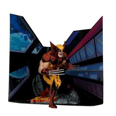 McFarlane Toys Marvel Wolverine 110th Scale Posed Figure with Scene XMen 1
