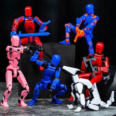 WKSBBTS 6 Pack T13 Action Figures Updated Assembly Titan 13 Action Figure Dummy 13 Figure SetNova 13 Robot Toy Lucky 13 Action Figure 3D Printed MultiJointed Movable Birthday Gift for Kids Boy