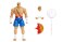 Jada Street Fighter II Sagat Deluxe 112 Scale Action Figure Highly Articulated Tiger Shot Accessory Stand 76 Tall