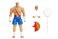 Jada Street Fighter II Sagat Deluxe 112 Scale Action Figure Highly Articulated Tiger Shot Accessory Stand 76 Tall