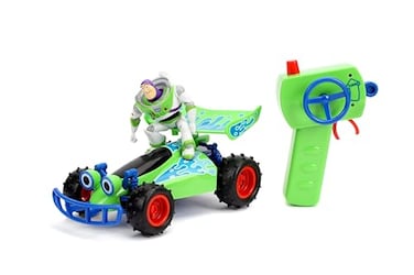 Jada Toy Story Turbo Buggy RC Buzz Lightyear 1 24 Scale Remote Control Car with Turbo Boost 24GHz USB Rechargeable Toys
