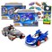 Sonic The Hedgehog Racing Toys Set 2 Car Bundle with 6 Racing Pull Back Action Vehicles Featuring Shadow Plus Tattoos More Racecar Toys