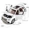 WAKAKAC 124 GLS63 AMG Model CarZinc Alloy Diecast Toy Car Pull Back with Light and Sound Toy Vehicle Door Can Be Opened White