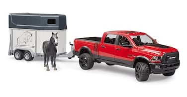 Bruder Ram 2500 Power Pick Up W Horse Trailer Horse Vehicle