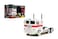Jada Transformers G1 Optimus Prime Big Rig with Ghostbusters Ecto1 Graphics DieCast Vehicle 124 Scale Opening Doors Hood Trunk Rubber Tires Ages 8 WhiteGreen