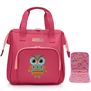 HappyVk Baby Doll Diaper Bag with Changing Pad Realistic Spacious Comfortably Designed for Pretend Play
