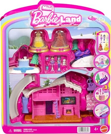 Barbie Mini BarbieLand Bundle Including 2 Holiday Dolls 3 Snow Playsets 3 Other 15inch Dolls