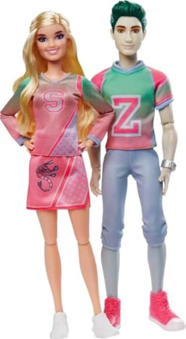 Mattel Disney Zombies 2Pack Addison Cheerleader and Zed Football Player Dolls 12in11 Bendable Joints Great Gift for ages 5