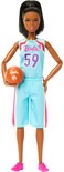 Barbie Made to Move Doll Accessories Brunette Basketball Player Wearing Removable Uniform with Ball 22 Bendable Joints