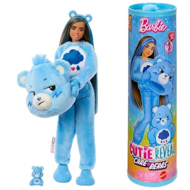 Barbie Cutie Reveal Care Bears Series Doll Accessories Set with Grumpy Bear Costume 10 Surprises Including Color Change Mini Bear
