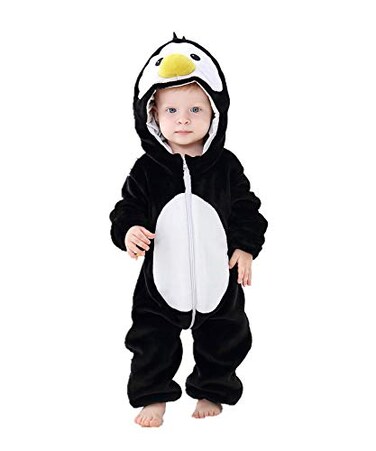 QZERPLAY Unisex Penguin Cosplay Halloween Costumes Animal Outfit Romper 100