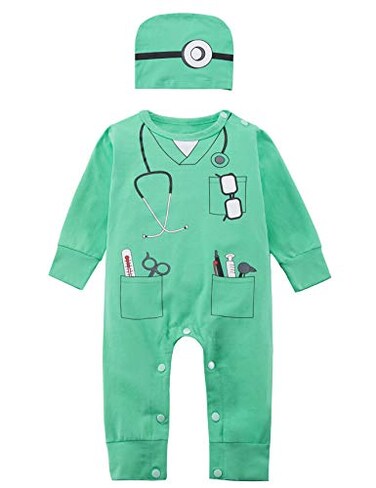 LENSOUS Baby Boys Doctor Costume Romper Set03 Months