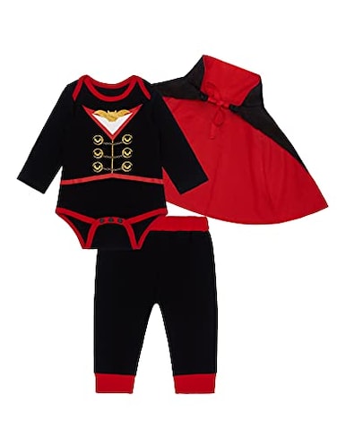 bakjuno Newborn Baby Boys Gothic Vampire Dracula Vampire Halloween Party Dress Up RedBlack 612 Months